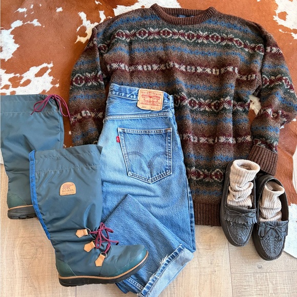 Sorel Dark Green and Blue Tall Boots - Picture 7 of 7